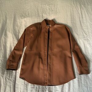 Brown faux leather jacket